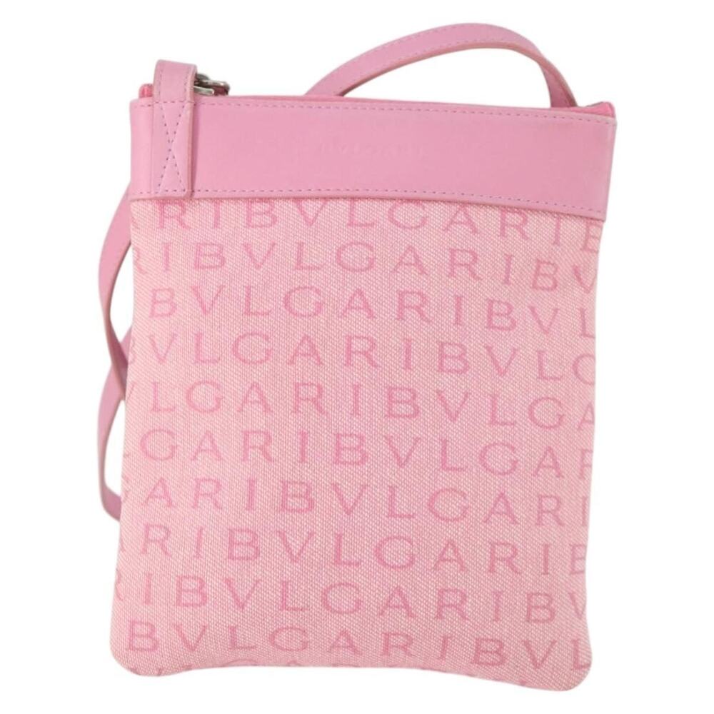 Bvlgari Canvas Shoulder Bag Pink